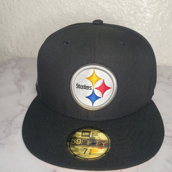 NEW ERA 59 FIFTY 5950 NFL PITTSBURGH STEELERS PRO BOWL MENS FITTED HAT SZ 7 3/8 - Picture 3 of 4